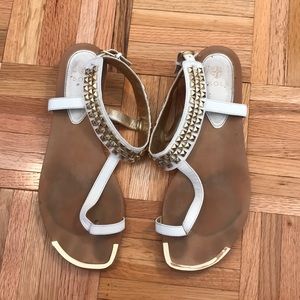 Isola White Sandals - Size 8.5